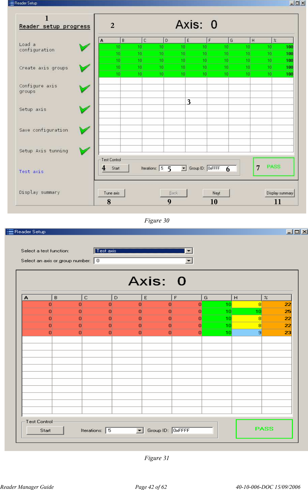 Reader Manager Guide   Page 42 of 62   40-10-006-DOC 15/09/2006  Figure 30  Figure 31 1 2 4 5 6 7 8 9 3 10 11 