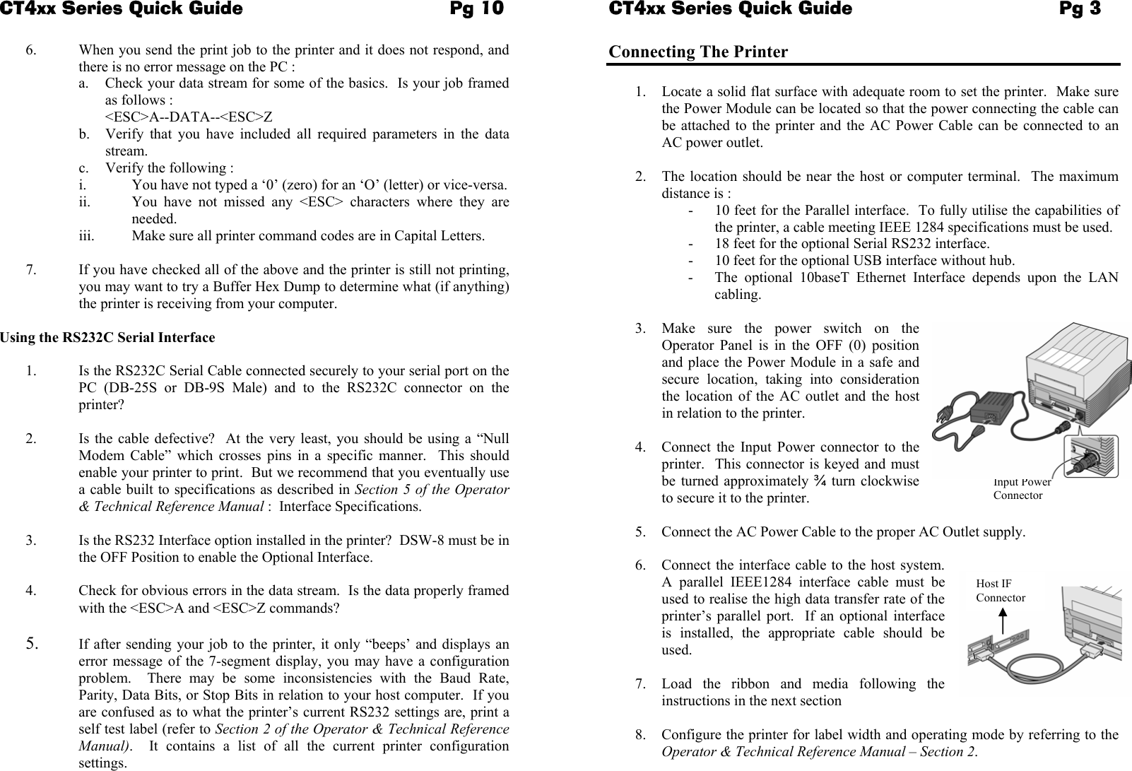 Page 5 of 8 - Sato Sato-Label-Maker-Label-Dispenser-Users-Manual- CT4xx Quick Guide  Sato-label-maker-label-dispenser-users-manual