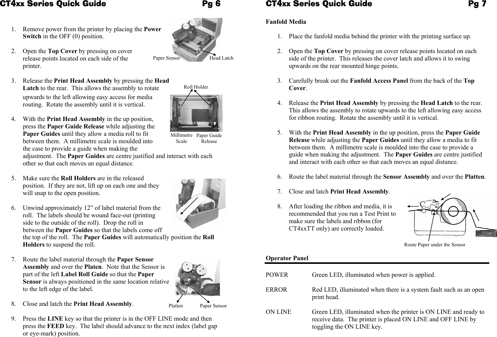 Page 8 of 8 - Sato Sato-Label-Maker-Label-Dispenser-Users-Manual- CT4xx Quick Guide  Sato-label-maker-label-dispenser-users-manual