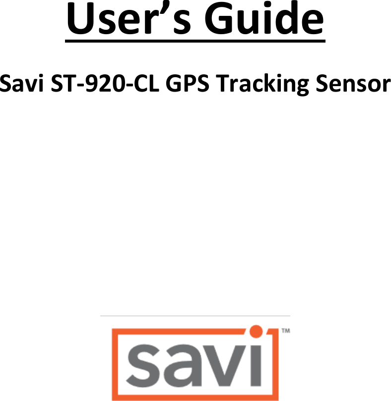 Page 1 of Savi Technology ST-920-CL Locate User Manual 