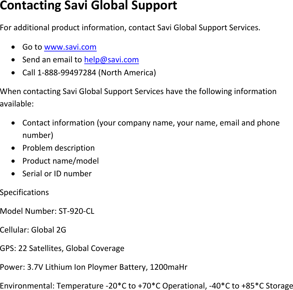 Page 8 of Savi Technology ST-920-CL Locate User Manual 