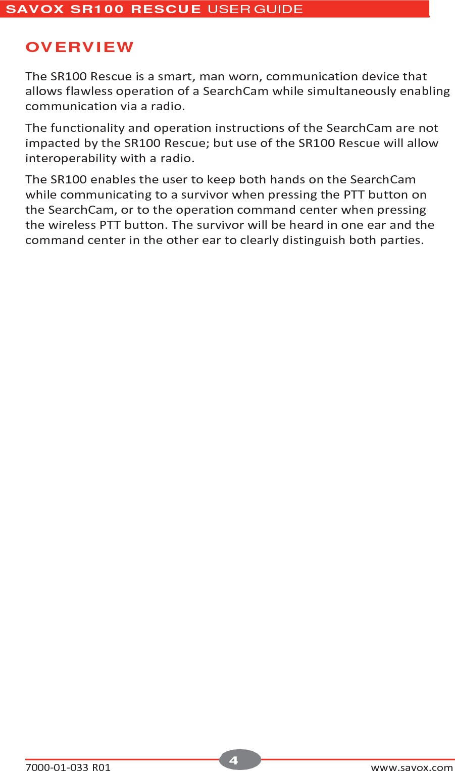 Page 6 of Savox Communications 080 Wireless Intercom Control Remote User Manual Rev 2