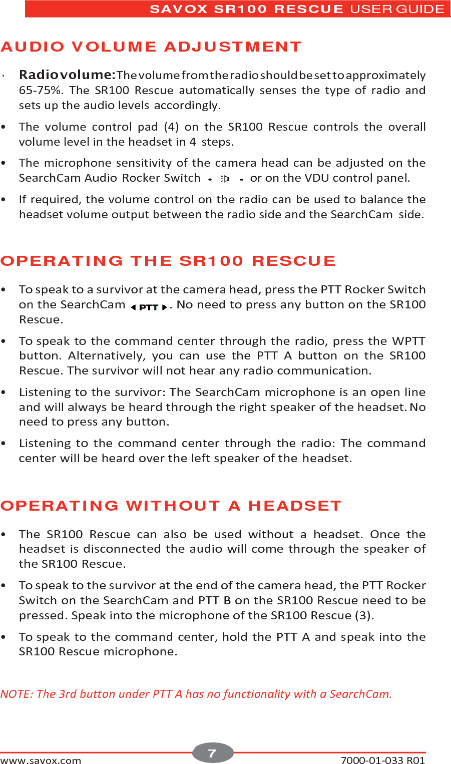 Page 9 of Savox Communications 080 Wireless Intercom Control Remote User Manual Rev 2