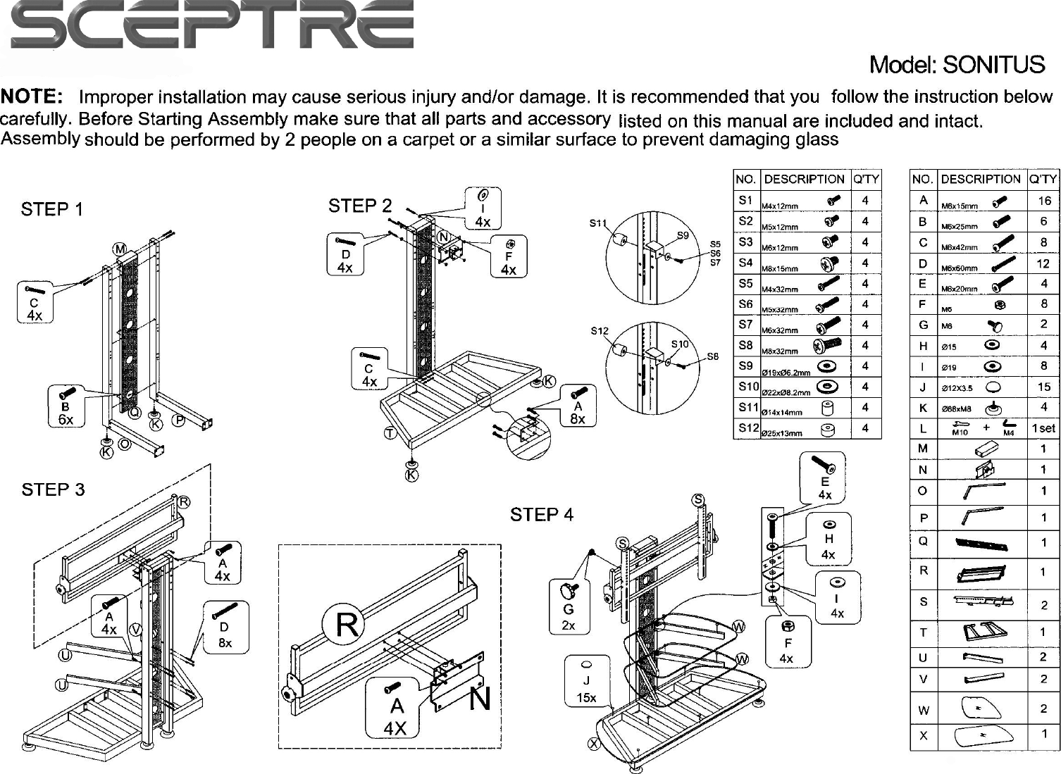 Page 1 of 1 - Sceptre-Technologies Sceptre-Technologies-Tv-Mount-Sceptre-Users-Manual Sonitus