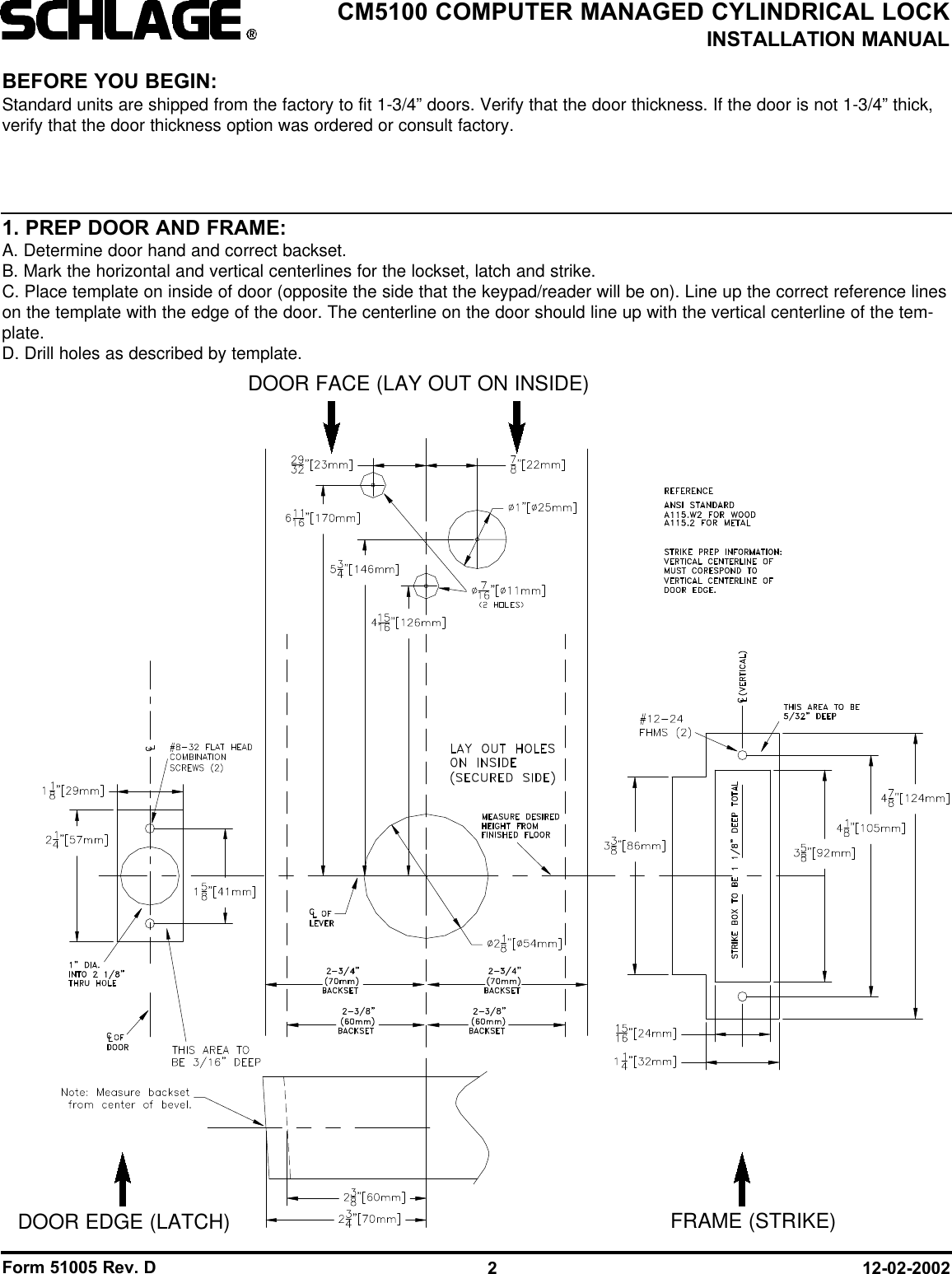 PROXIF Door Lock User Manual 51005_D.PDF Schlage Electronic Security