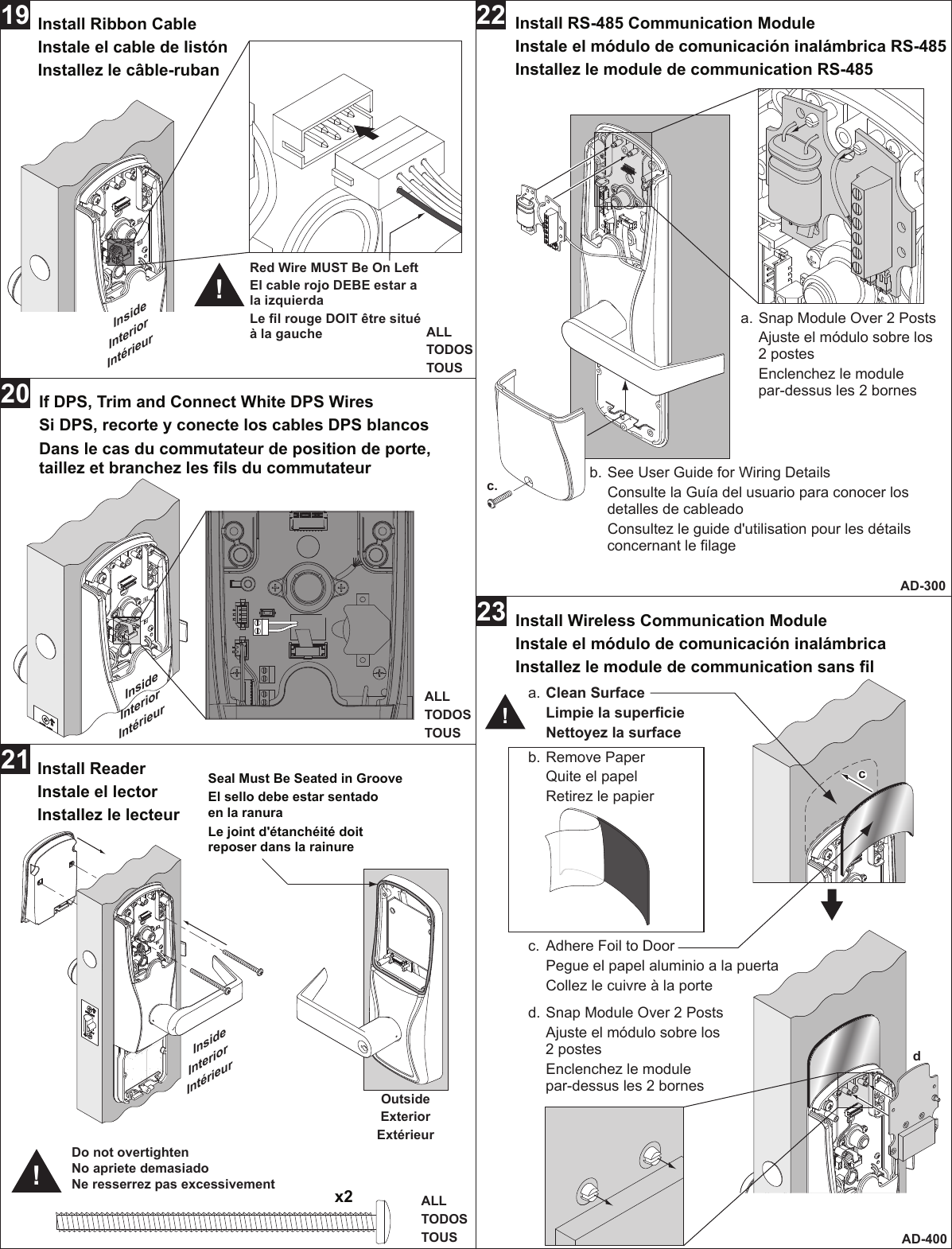 Page 5 of 8 - Schlage Electronics  Mechanical Installation Manuals AD-Series Cylindrical 102104