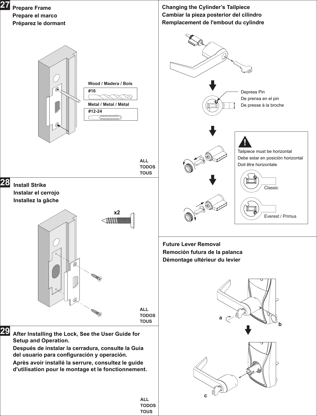 Page 7 of 8 - Schlage Electronics  Mechanical Installation Manuals AD-Series Cylindrical 102104