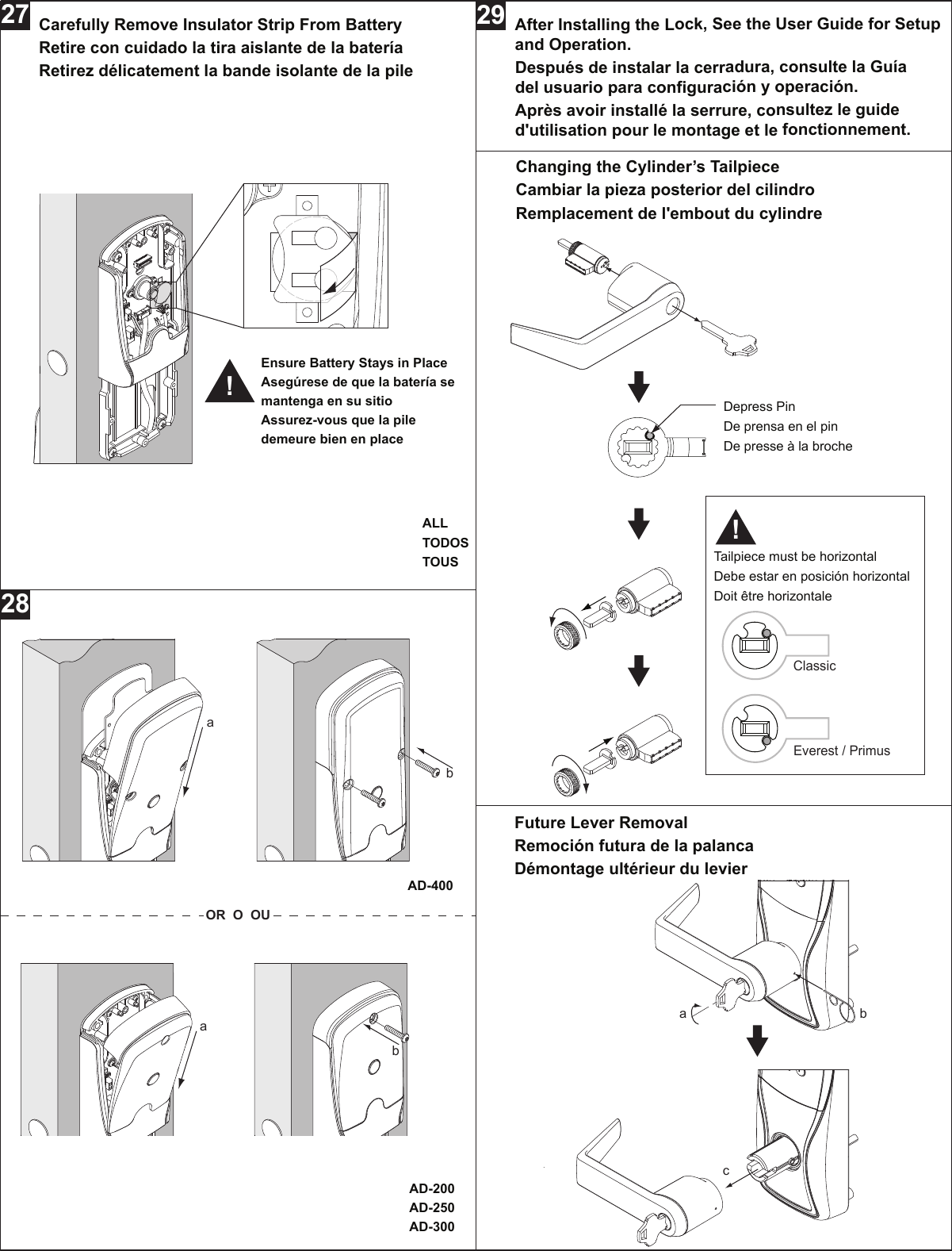 Page 7 of 8 - Schlage Electronics  Mechanical Installation Manuals AD-Series Exit 102264