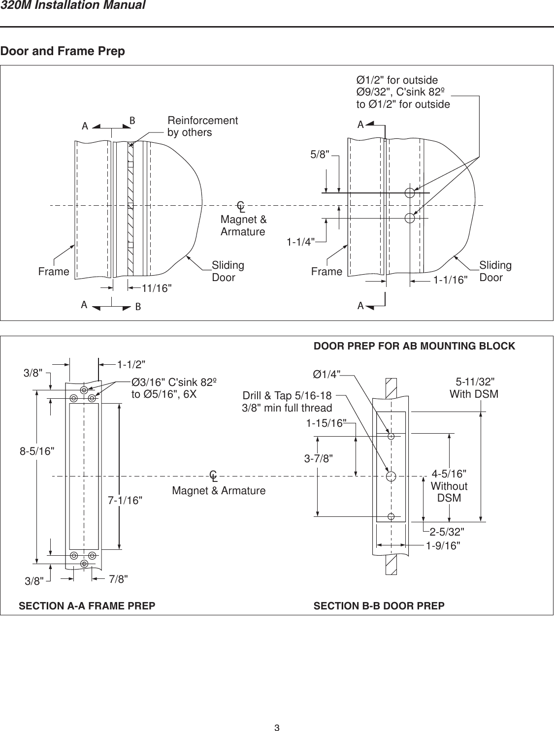 Page 3 of 8 - Schlage Electronics 30020-G_320M 320M Installation Instructions 105733