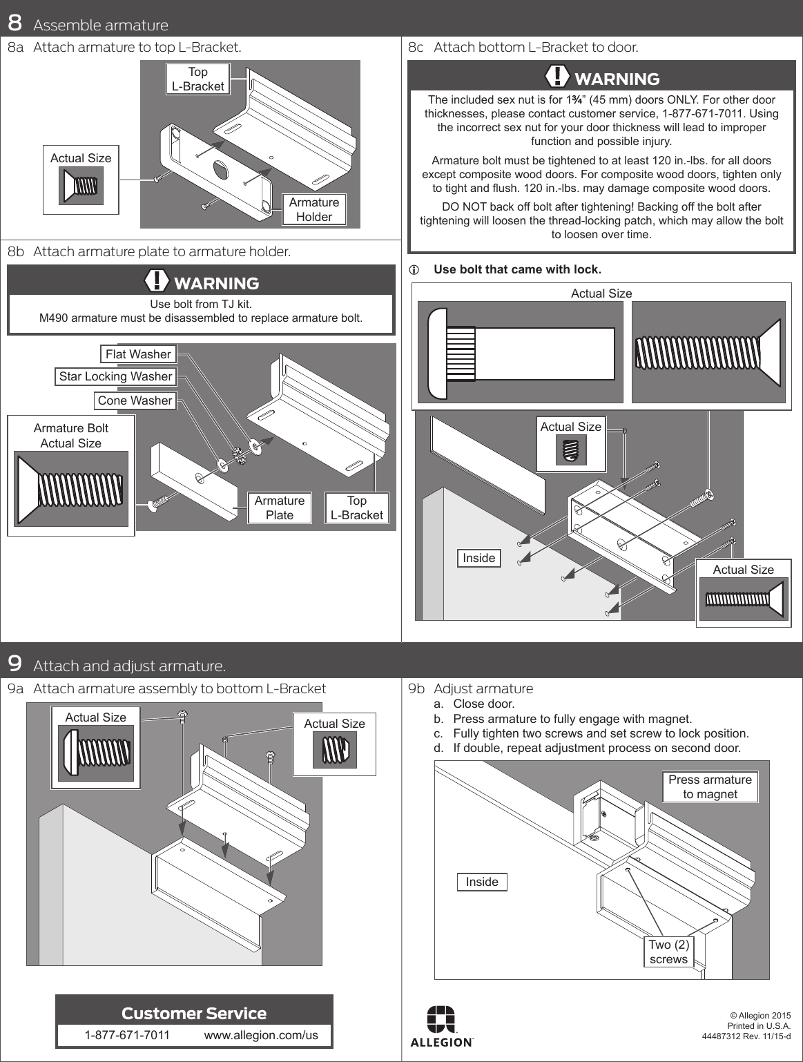 Page 4 of 4 - Schlage Electronics  M400-Series TJ Kit Installation Instructions 105813