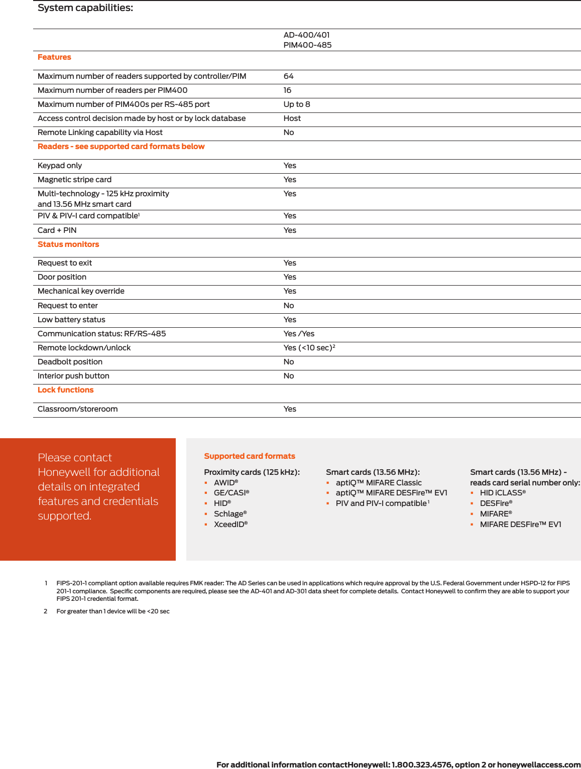 Page 3 of 4 - Schlage Electronics  Solution Sheet Honeywell AD 400 109014