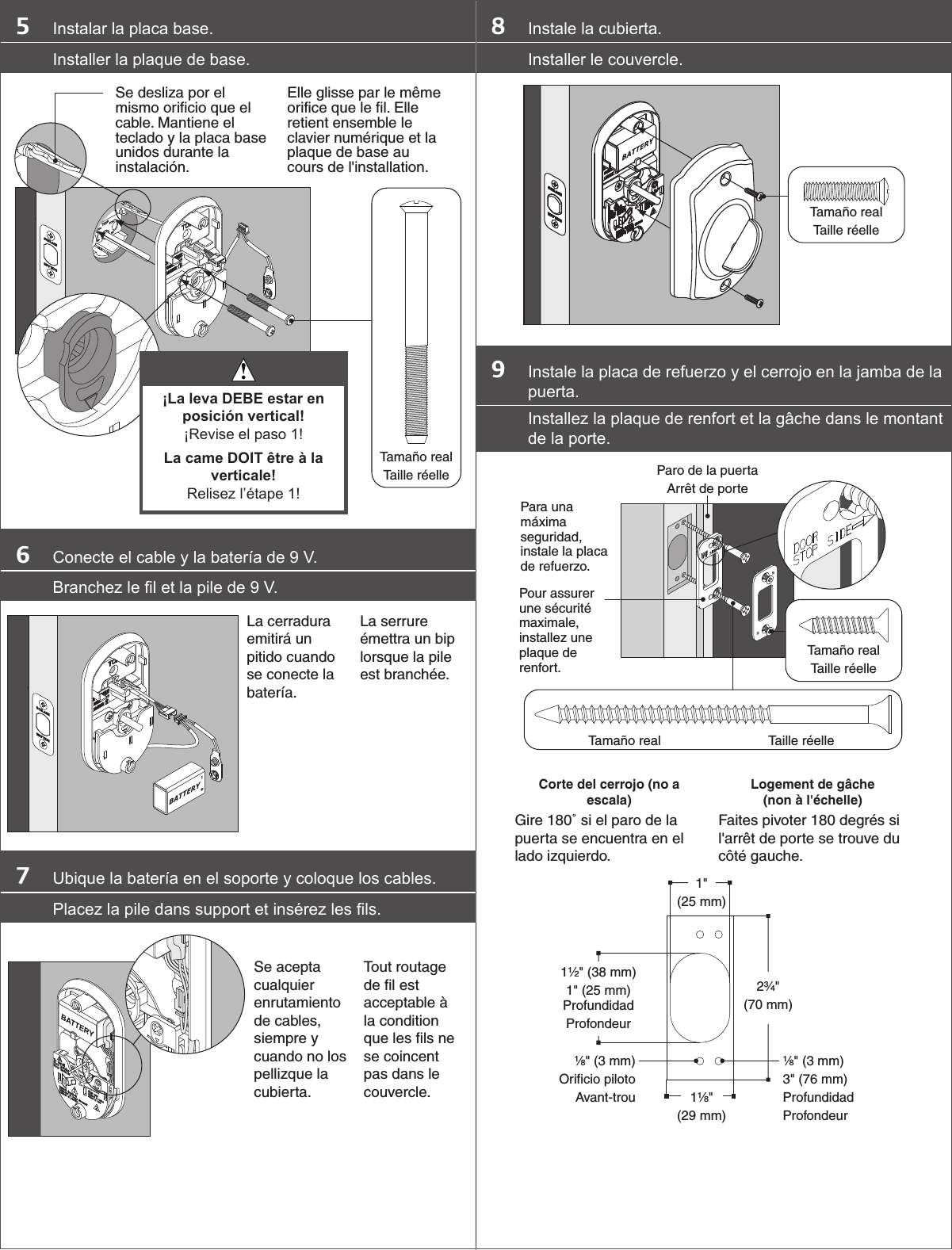 Page 7 of 8 - Schlage Residential  BE365 - Keypad Deadbolt Installation Instructions 23780000