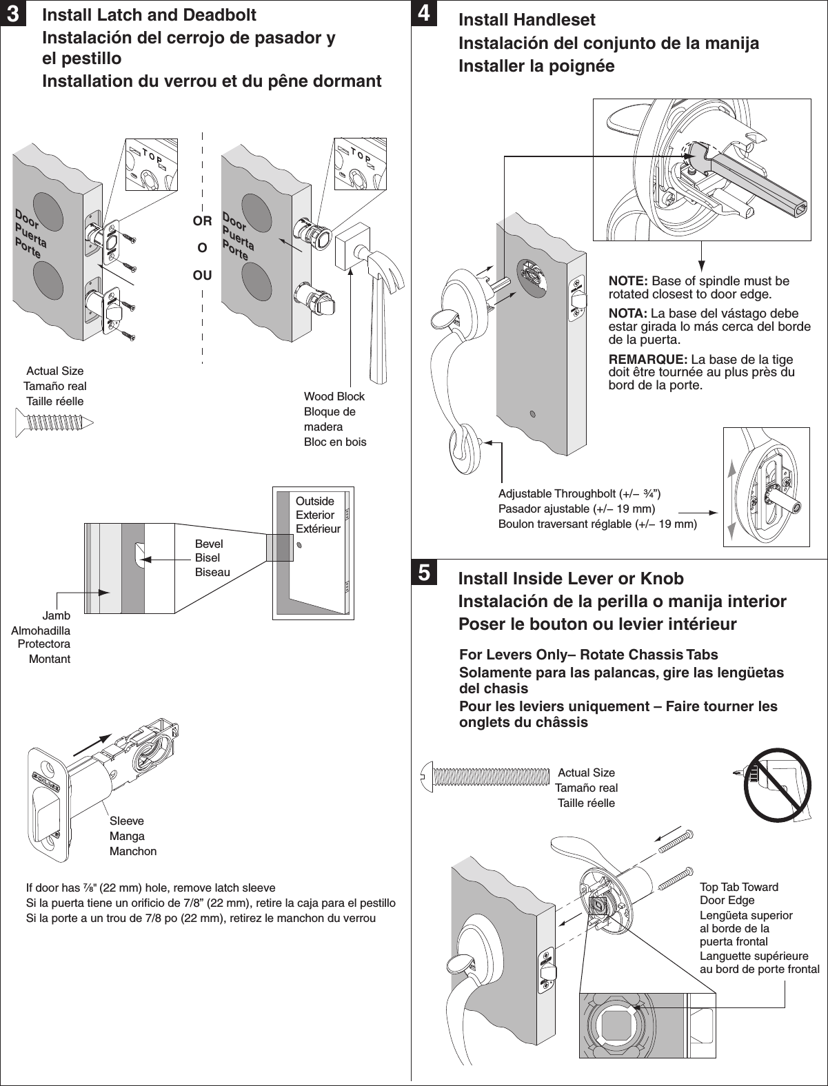 Schlage Residential P515 782 F60/F62/F93 Handlesets Installation ...