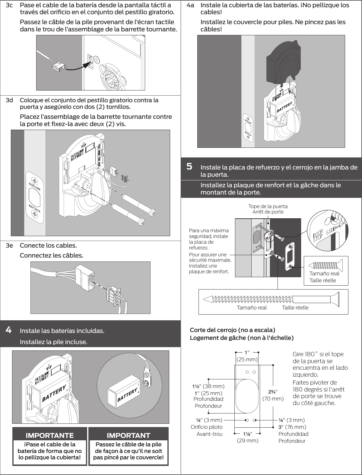 Page 7 of 8 - Schlage Residential  BE375 Touch Deadbolt Installation Instructions P516-865