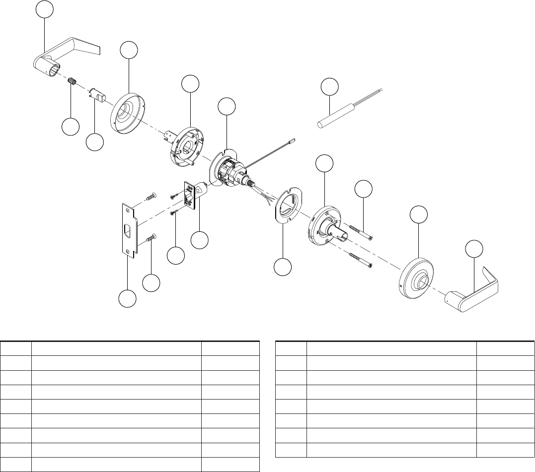 Schlage Lock Parts Diagram - Proxif Door Lock User Manual 51005 D Pdf