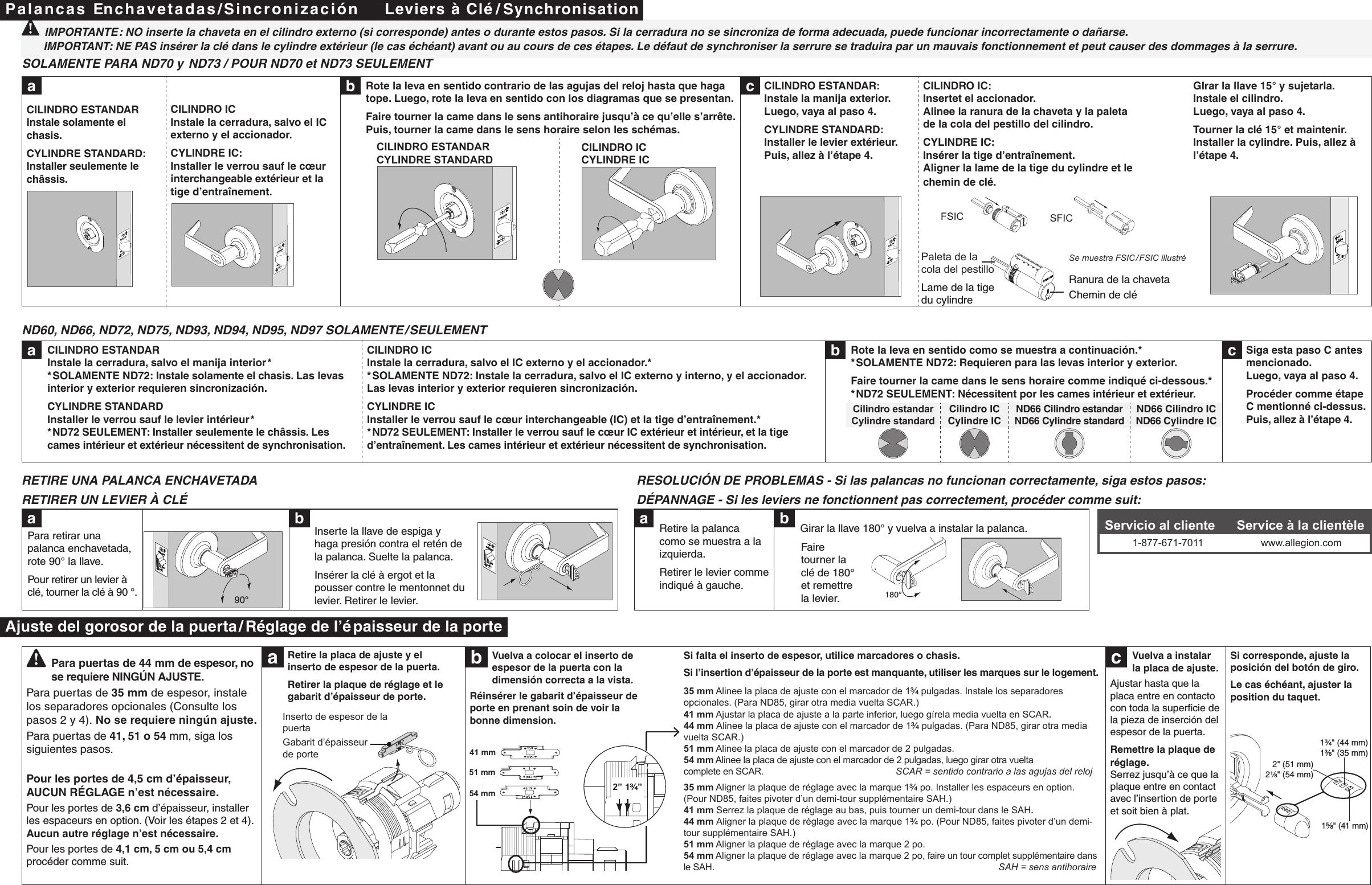 Page 4 of 4 - Schlage  ND-Series Standard Installation Instructions (locks Manufactured After 8-15-2012) NDSeries Stand Install Instructionslocksmanafter8-15-2012