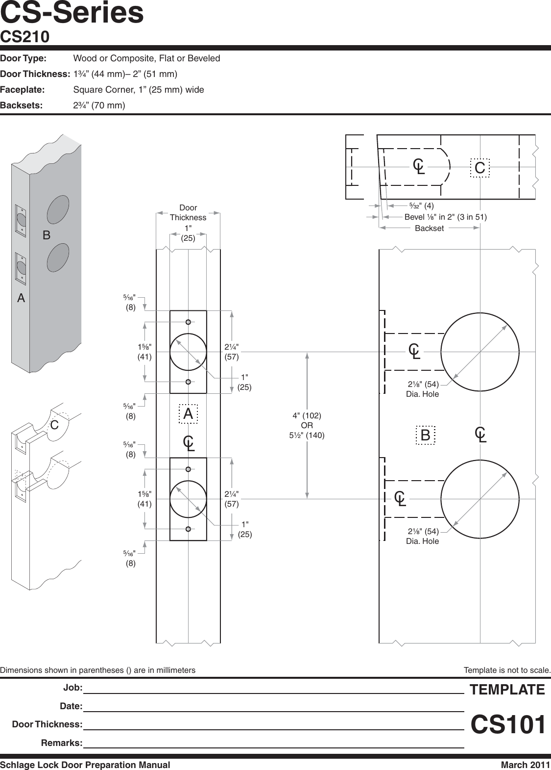 Page 1 of 3 - Schlage Cs CS210 Series  210 Interconnected Lock