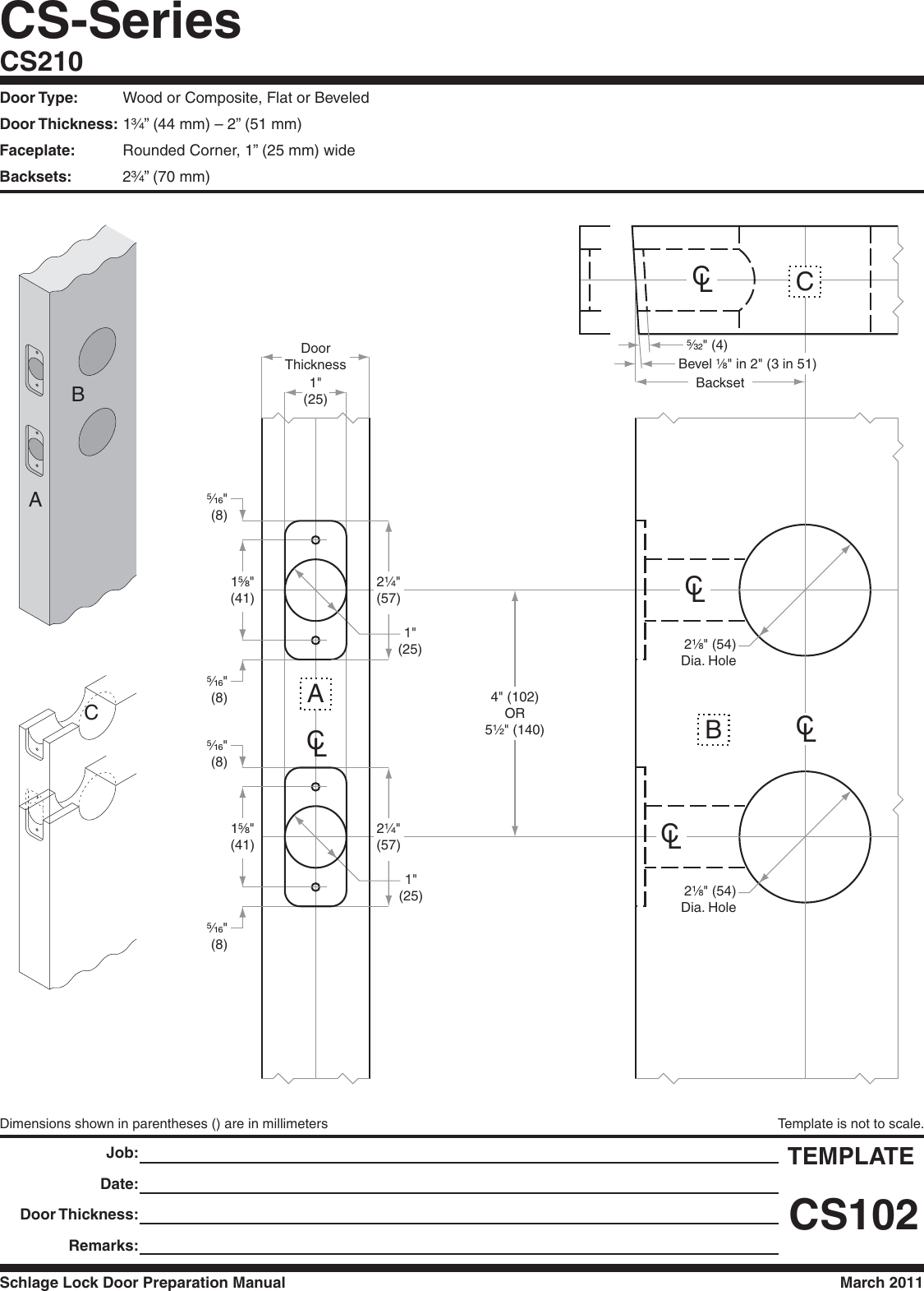 Page 2 of 3 - Schlage Cs CS210 Series  210 Interconnected Lock