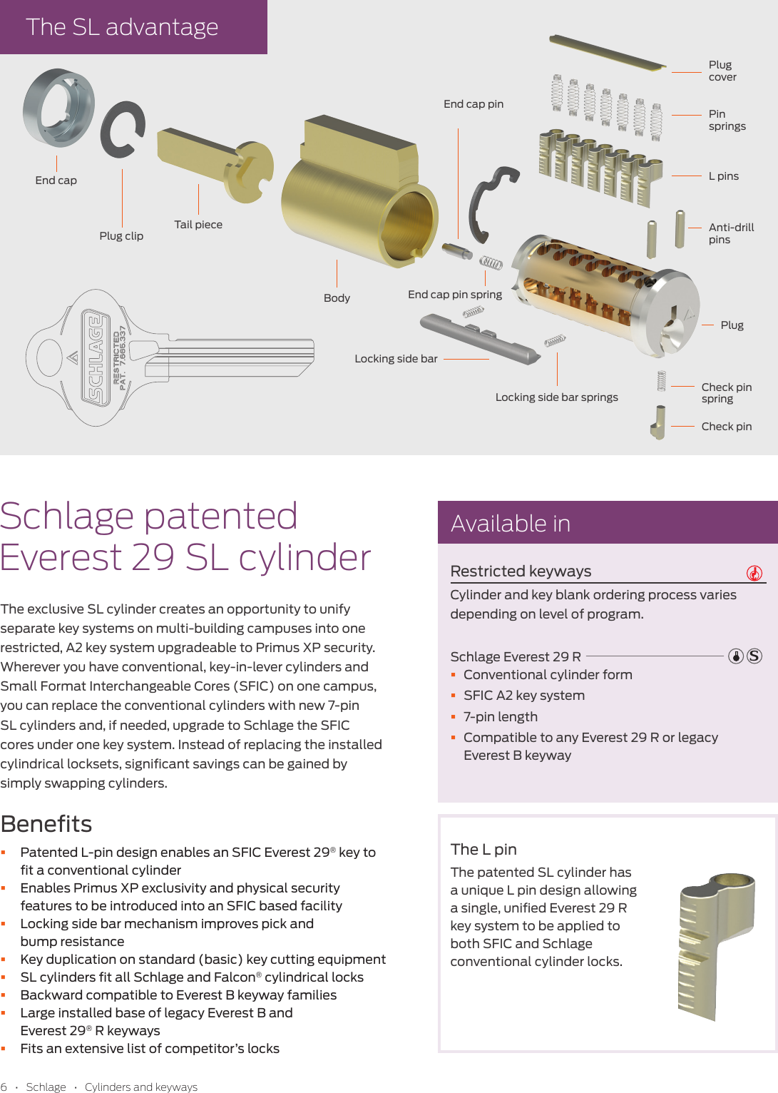 Page 6 of 8 - Schlage Cylinders And Keyways Brochure ALX Reference Guide Key Blanks Quick 109158 1