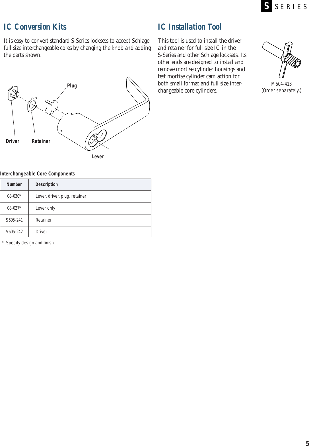 Page 7 of 12 - Schlage Schlage-S-Series-Users-Manual- S_Series.2003  Schlage-s-series-users-manual