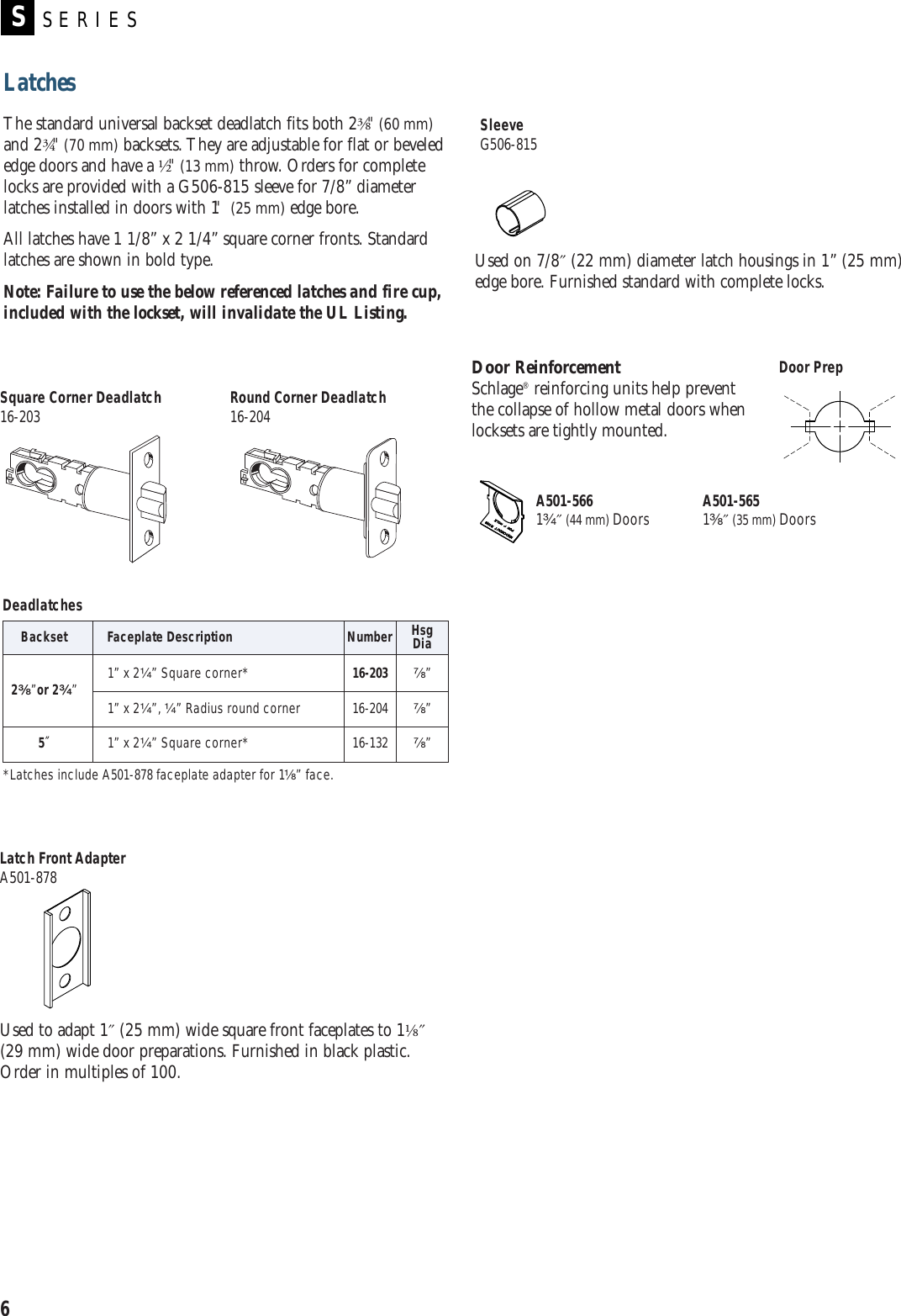 Page 8 of 12 - Schlage Schlage-S-Series-Users-Manual- S_Series.2003  Schlage-s-series-users-manual