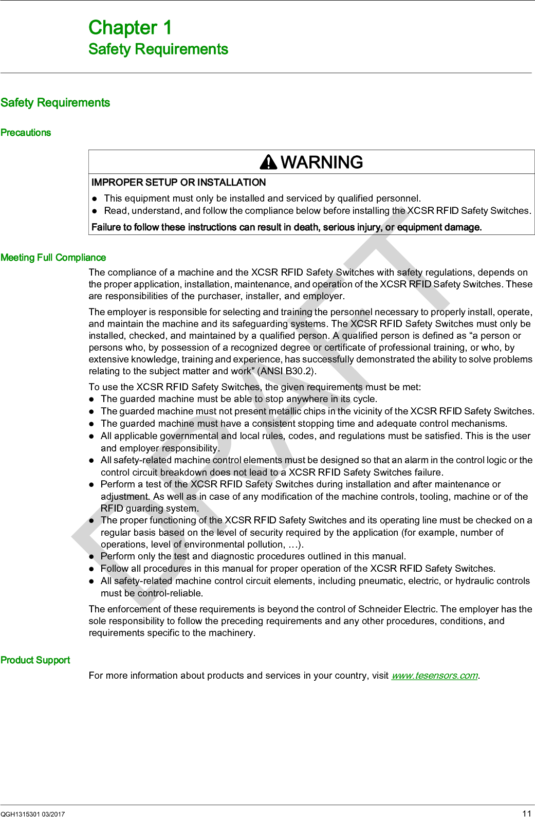 Safety Requirements12 QGH1315301 03/2017