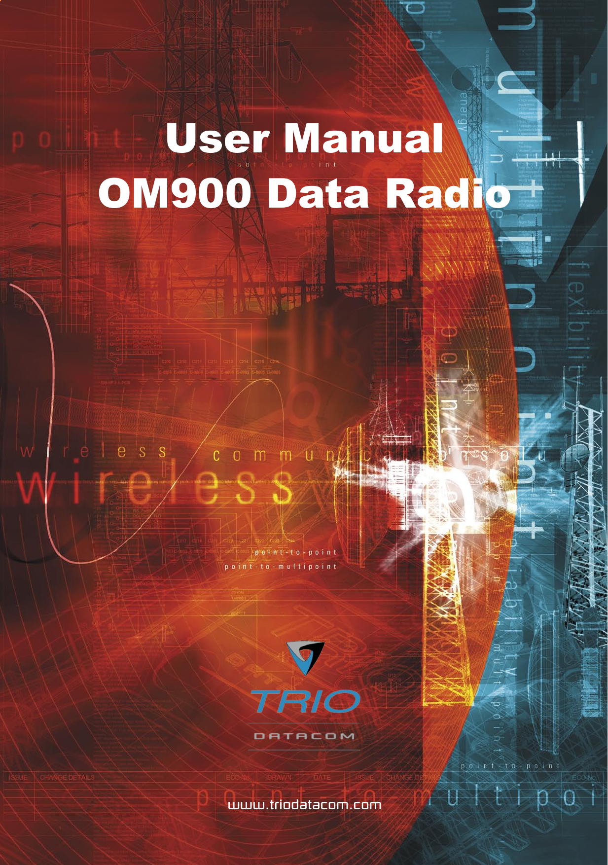   Page 1 © Copyright 2007 Trio DataCom Pty. Ltd. O Series Data Radio – User ManualUser ManualOM900 Data Radio www.triodatacom.com