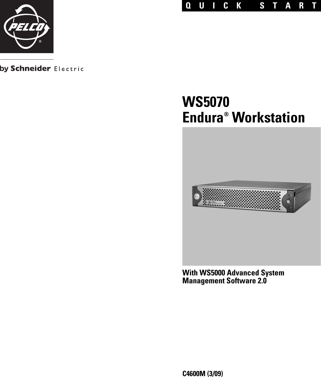 Page 1 of 8 - Schneider-Electric Schneider-Electric-Endura-Workstation-Ws5070-Users-Manual- Pelco_WS5070_Endura_Workstation_Installation_guide Schneider-electric-endura-workstation-ws5070-users-manual
