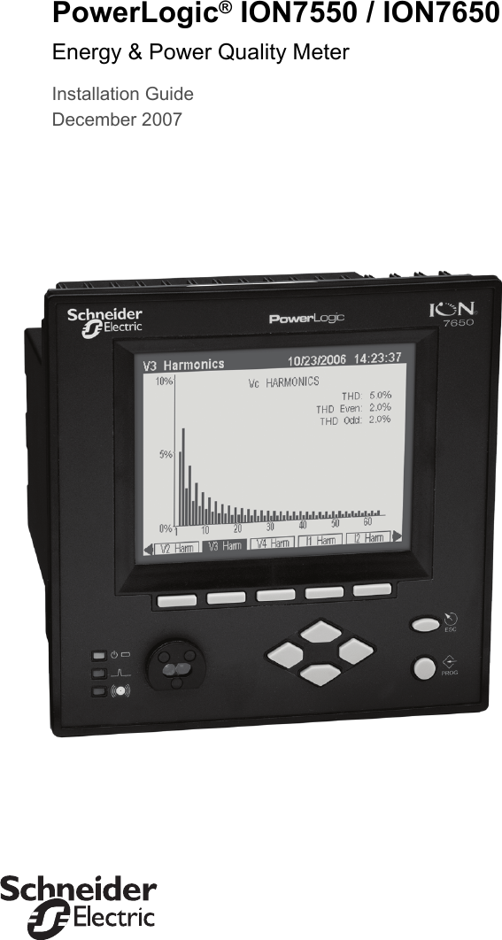Schneider Electric Weather Radio Ion7550 Users Manual PowerLogic