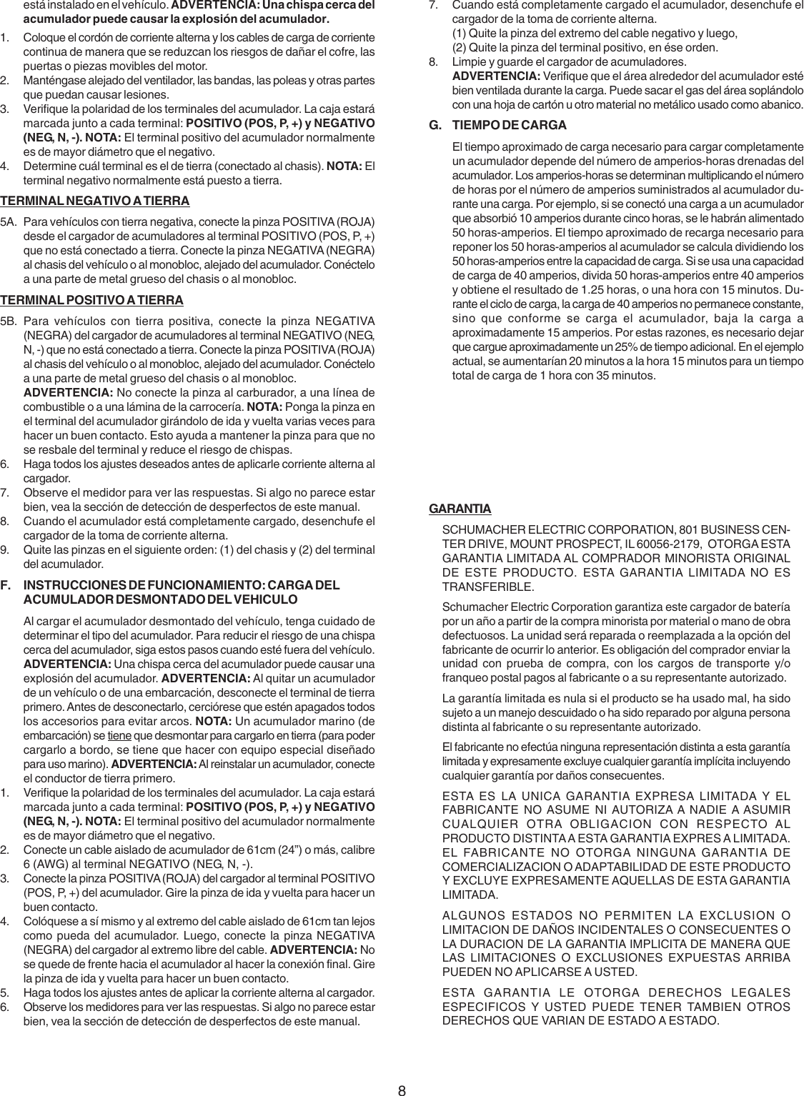 Page 8 of 8 - Schumacher Schumacher-Se-2158-Owners-Manual- ManualsLib - Makes It Easy To Find Manuals Online!  Schumacher-se-2158-owners-manual