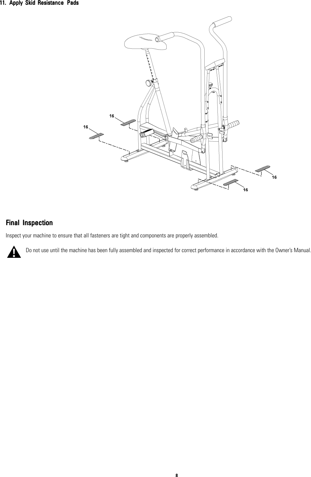 Page 8 of 8 - Schwinn Schwinn-Ad4-Assembly-Manual-  Schwinn-ad4-assembly-manual