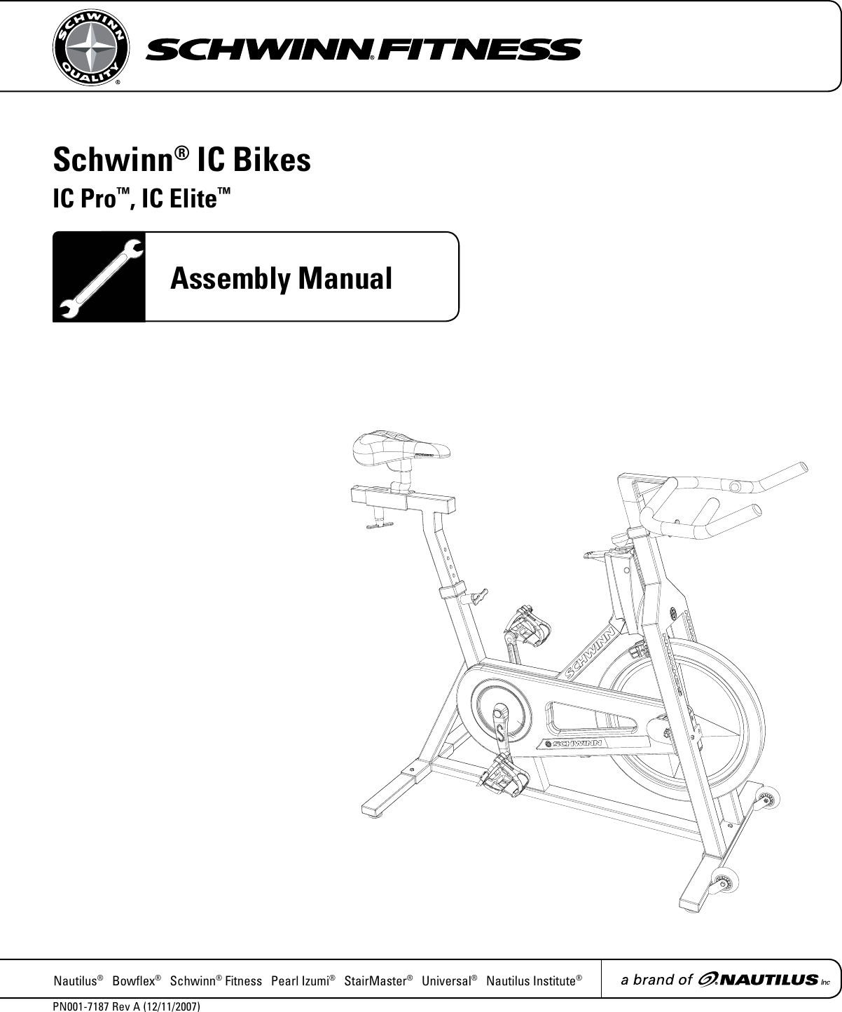 Page 1 of 12 - Schwinn Schwinn-Ic-Elite-Assembly-Manual-  Schwinn-ic-elite-assembly-manual
