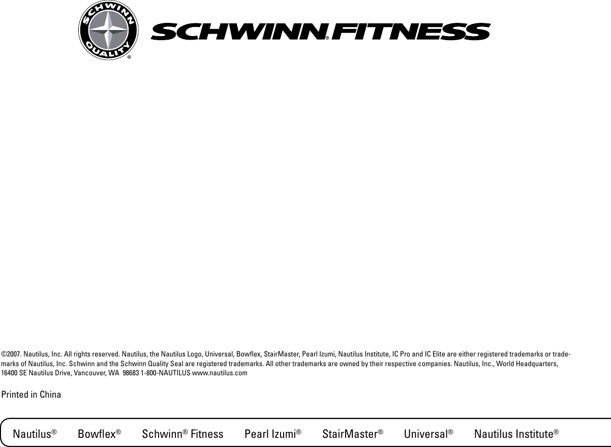 Page 12 of 12 - Schwinn Schwinn-Ic-Elite-Assembly-Manual-  Schwinn-ic-elite-assembly-manual
