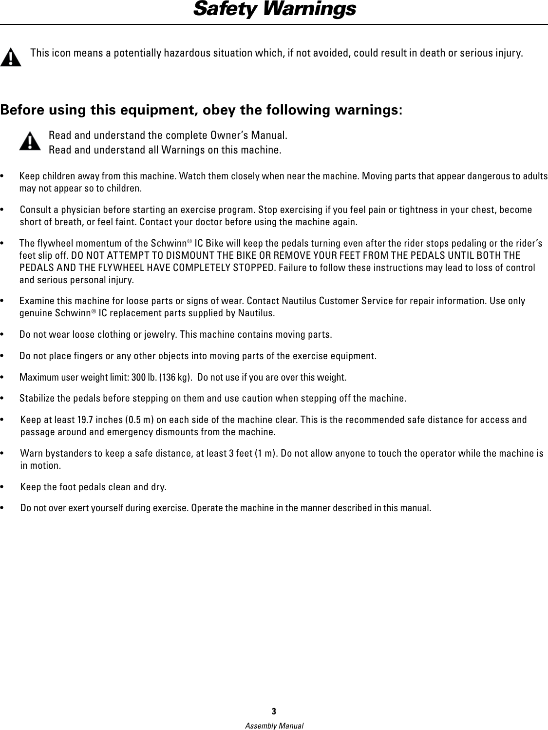 Page 3 of 12 - Schwinn Schwinn-Ic-Elite-Assembly-Manual-  Schwinn-ic-elite-assembly-manual