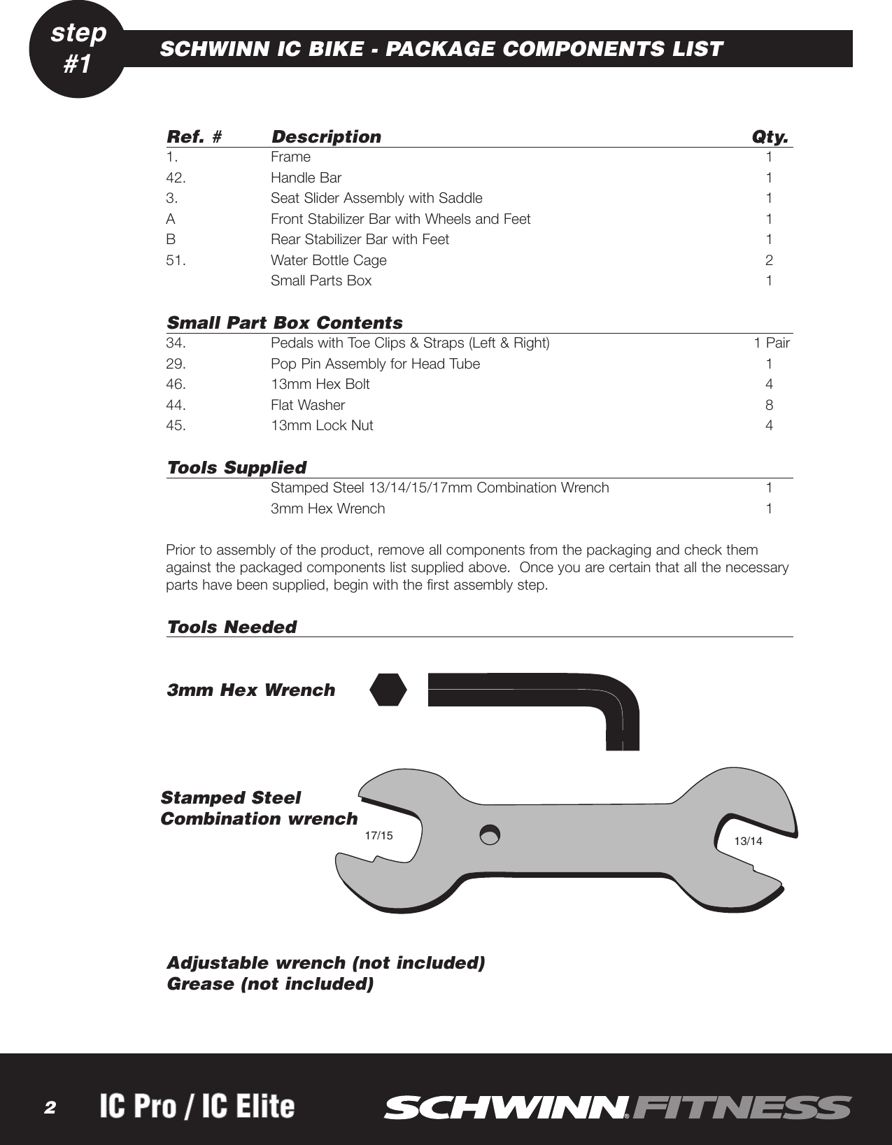 Page 2 of 8 - Schwinn Schwinn-Ic-Pro-Ic-Elite-Users-Manual- IC-Assembly Man4  Schwinn-ic-pro-ic-elite-users-manual