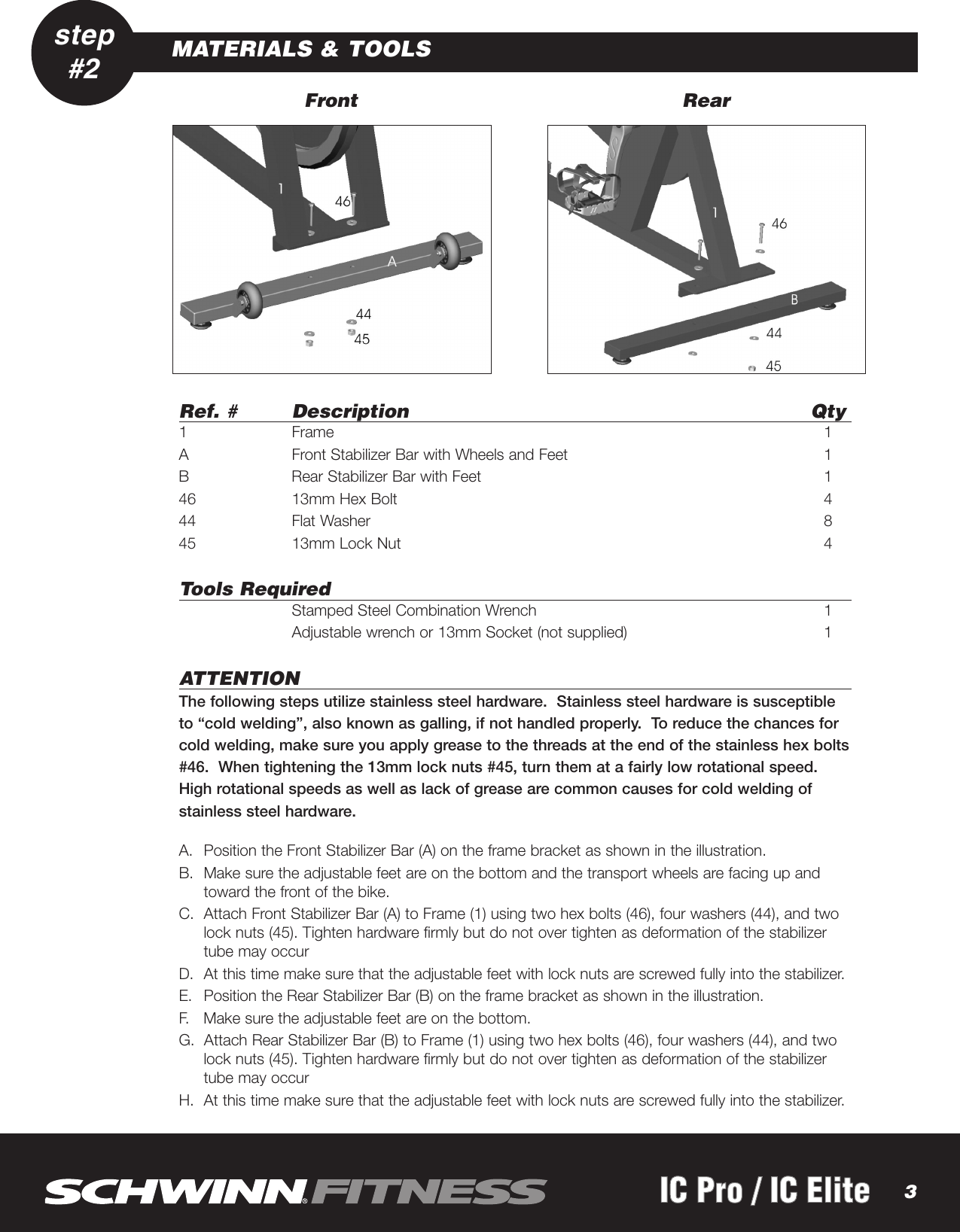 Page 3 of 8 - Schwinn Schwinn-Ic-Pro-Ic-Elite-Users-Manual- IC-Assembly Man4  Schwinn-ic-pro-ic-elite-users-manual