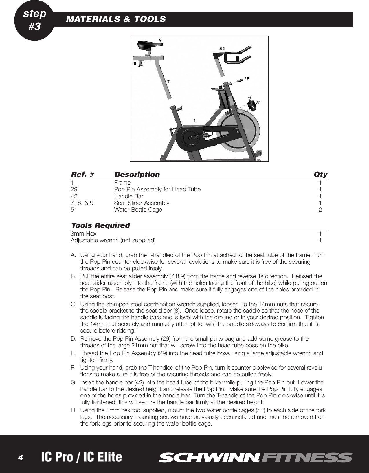 Page 4 of 8 - Schwinn Schwinn-Ic-Pro-Ic-Elite-Users-Manual- IC-Assembly Man4  Schwinn-ic-pro-ic-elite-users-manual
