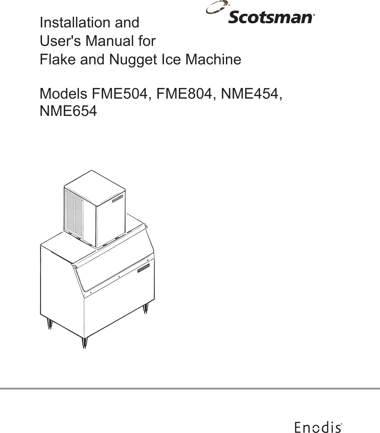 Scotsman Ice Systems Maker Flake And Nugget Machine Users Manual