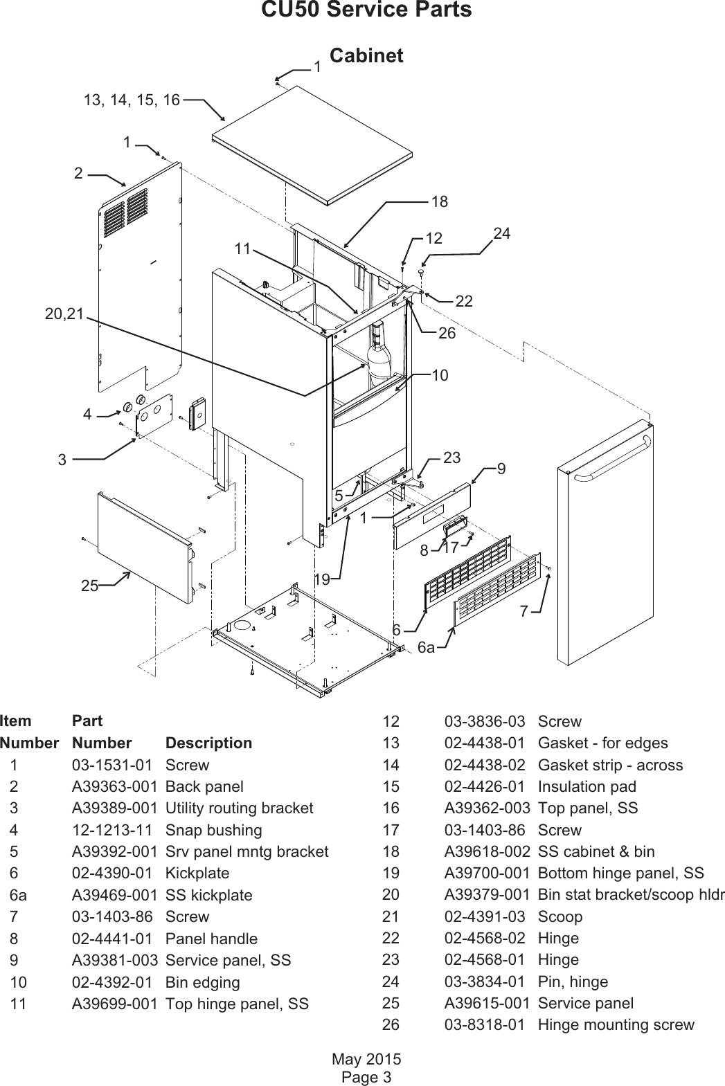 Page 3 of 9 - Scotsman Scotsman-Cu50-Undercounter-Parts-List- Cu50 Service Man.vp  Scotsman-cu50-undercounter-parts-list