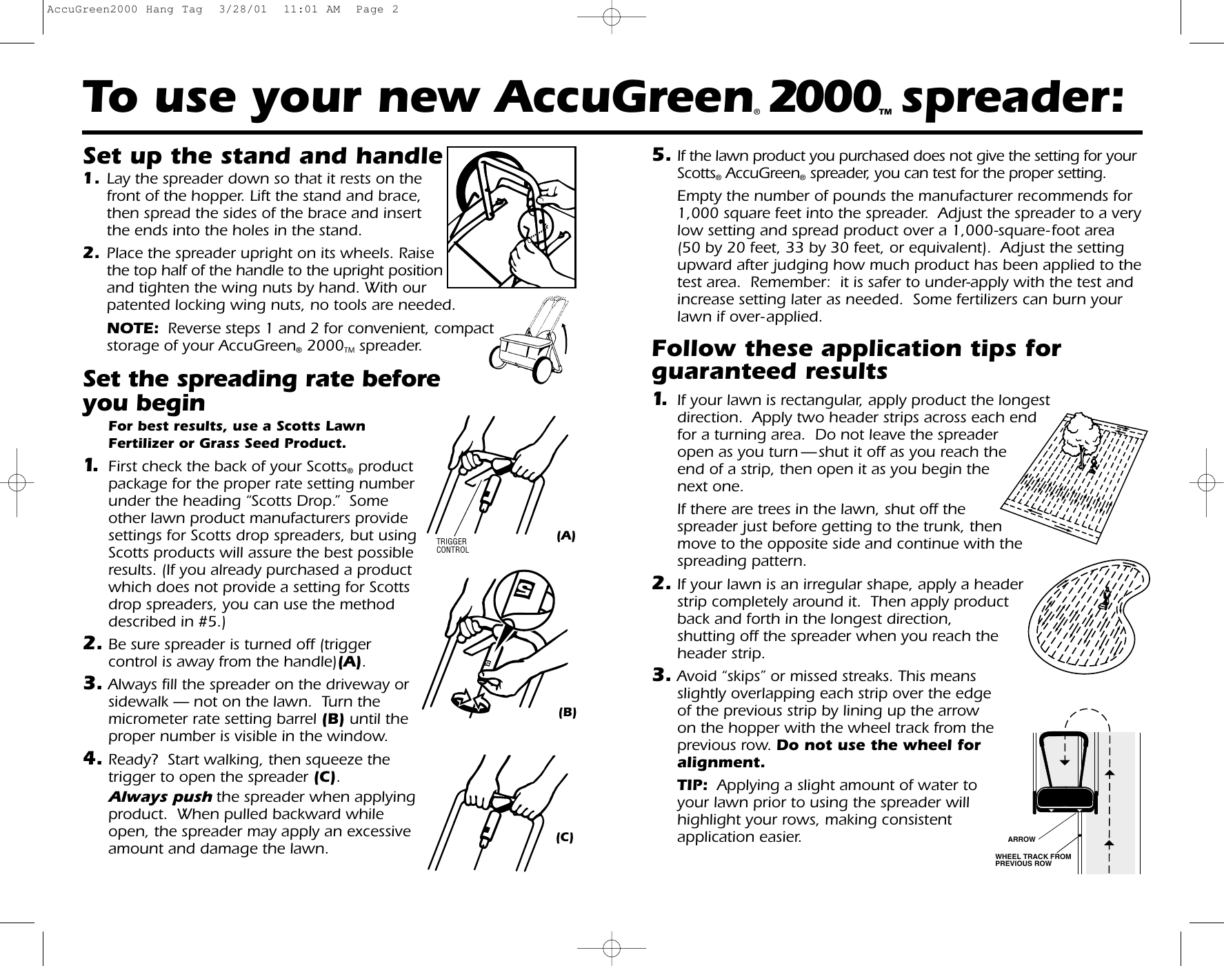 Page 2 of 2 - Scotts Scotts-Accugreen-2000-75345-Users-Manual- Scotts-accugreen-2000-75345-users-manual