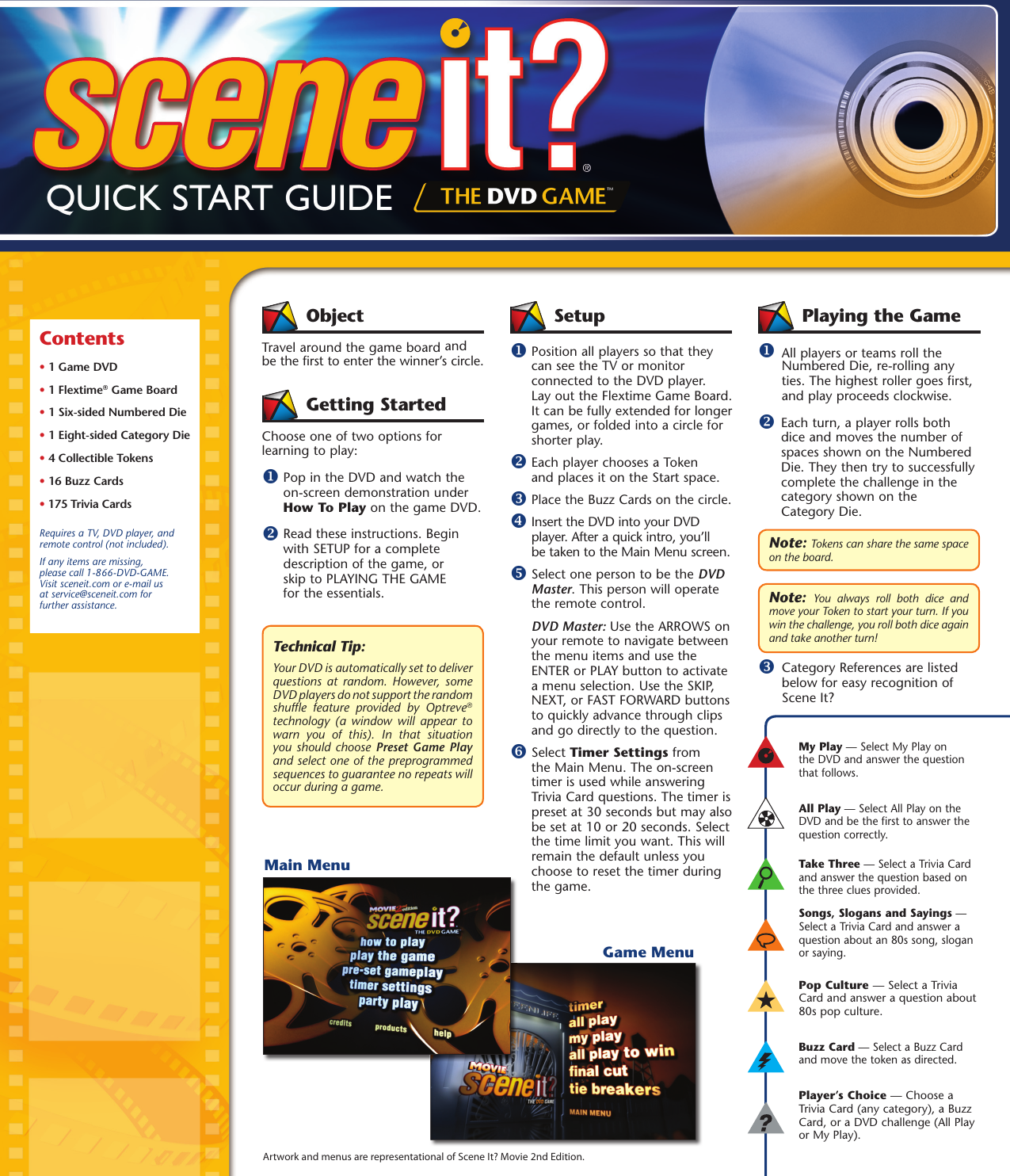 Page 1 of 2 - Screenlife Screenlife-Scene-It-80S-Users-Manual- 80s_Instructions  Screenlife-scene-it-80s-users-manual