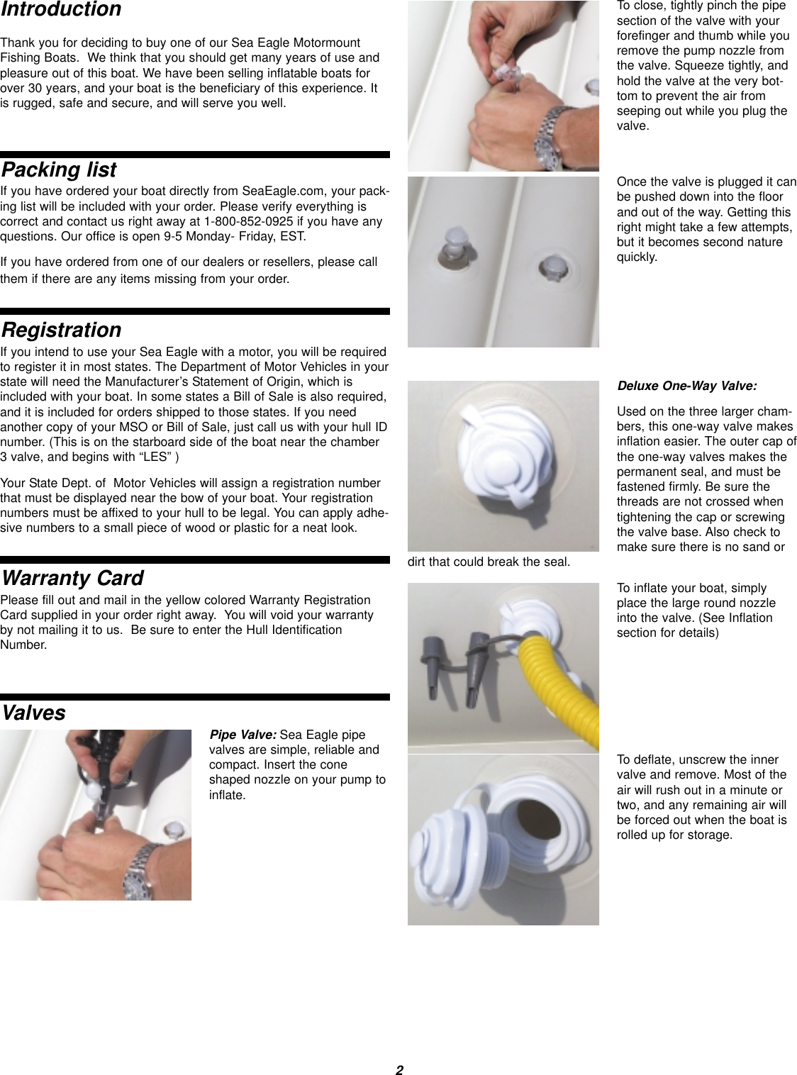 Page 2 of 8 - Sea-Eagle-Boats Sea-Eagle-Boats-Se-6-Users-Manual-  Sea-eagle-boats-se-6-users-manual