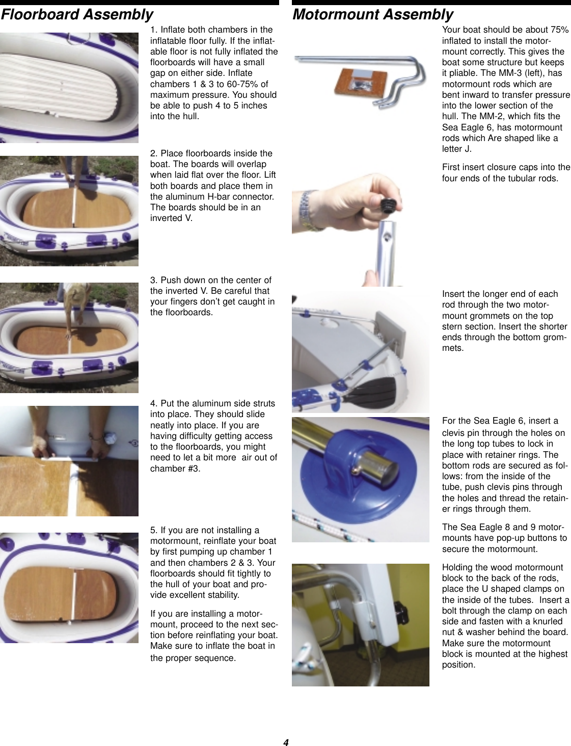 Page 4 of 8 - Sea-Eagle-Boats Sea-Eagle-Boats-Se-6-Users-Manual-  Sea-eagle-boats-se-6-users-manual