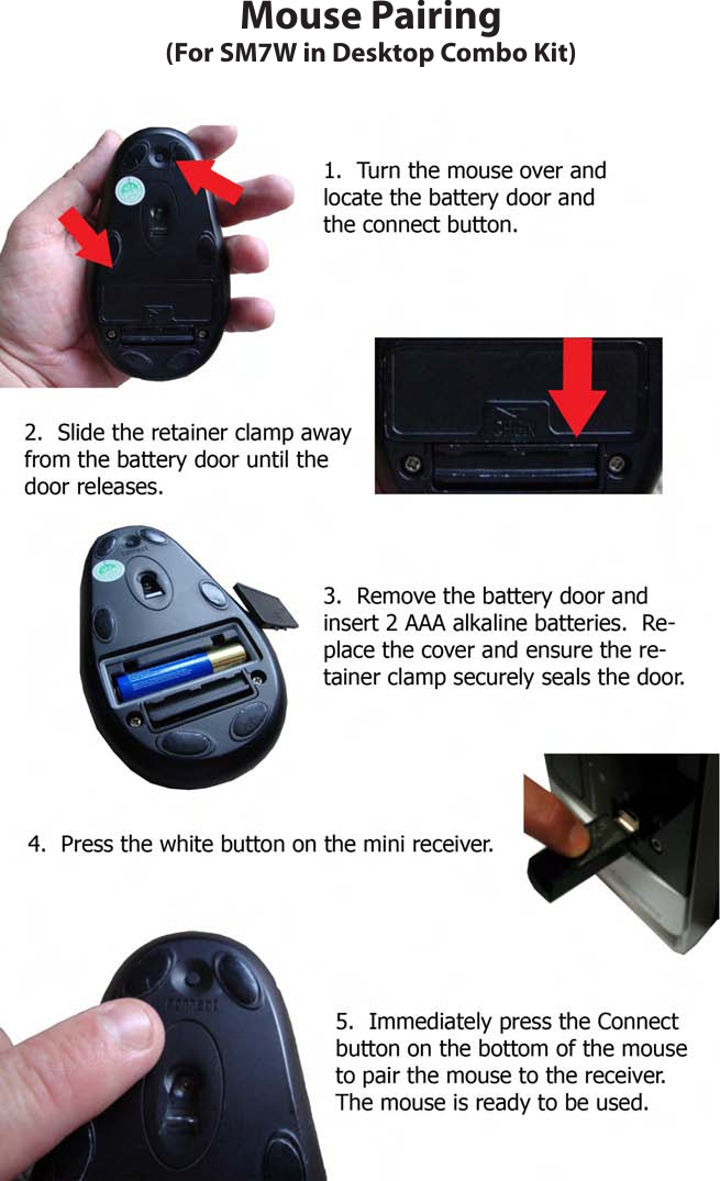 Mouse Pairing(For SM7W in Desktop Combo Kit)