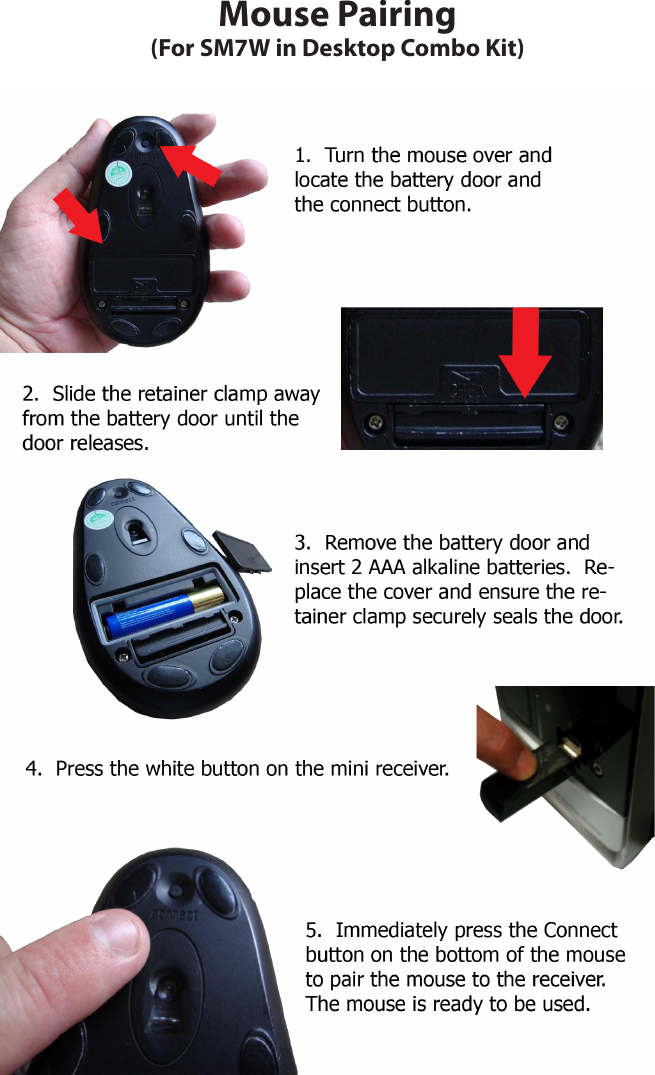 Mouse Pairing(For SM7W in Desktop Combo Kit)