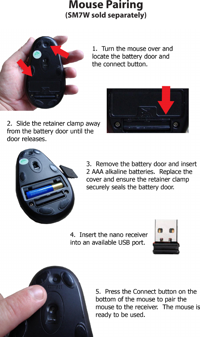 Mouse Pairing (SM7W sold separately)