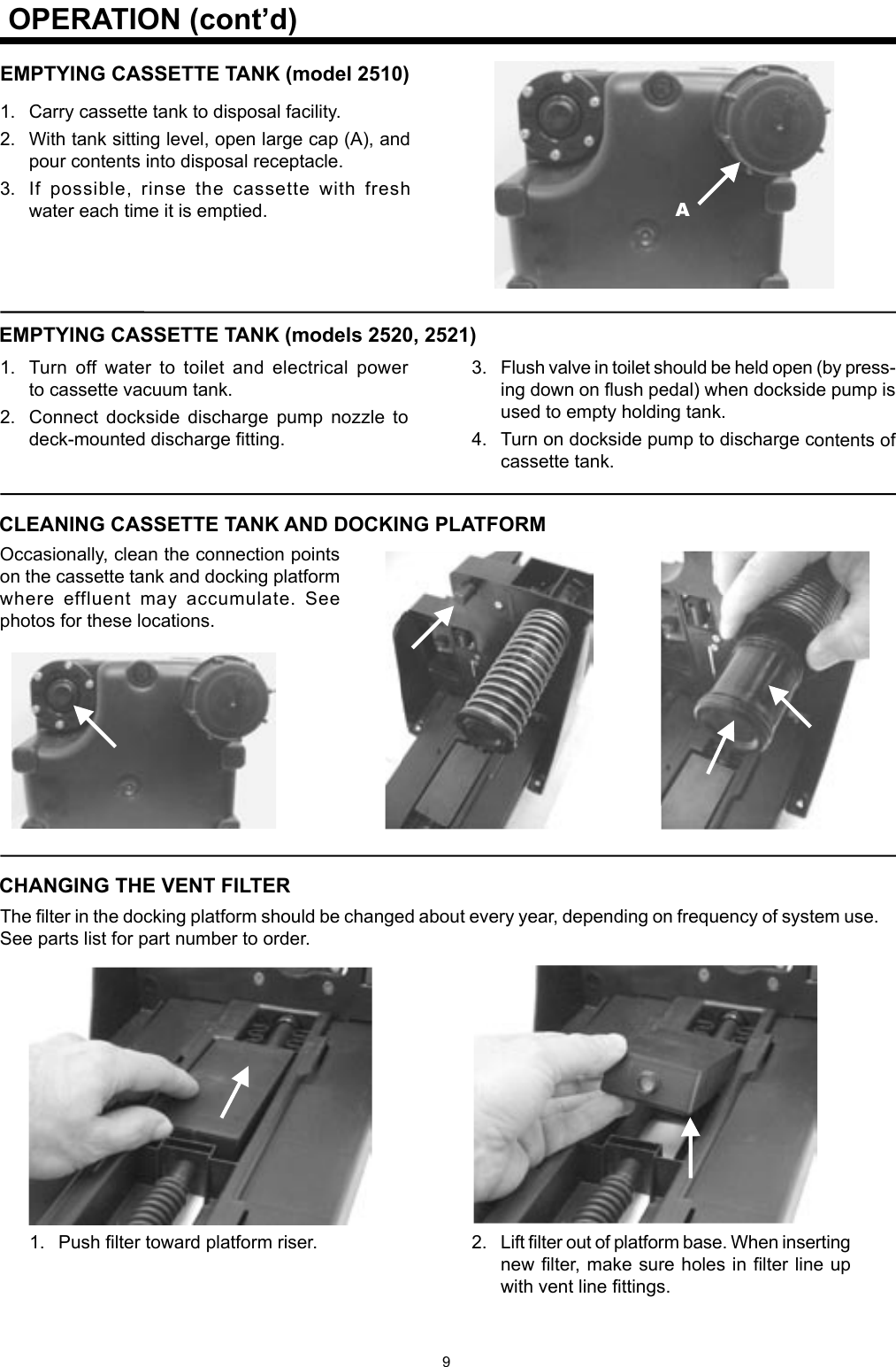 Page 9 of 12 - Sealand Sealand-1-2500-Series-Users-Manual- VacuFlush 2500 Cassette Vacuum Tank Manual  Sealand-1-2500-series-users-manual