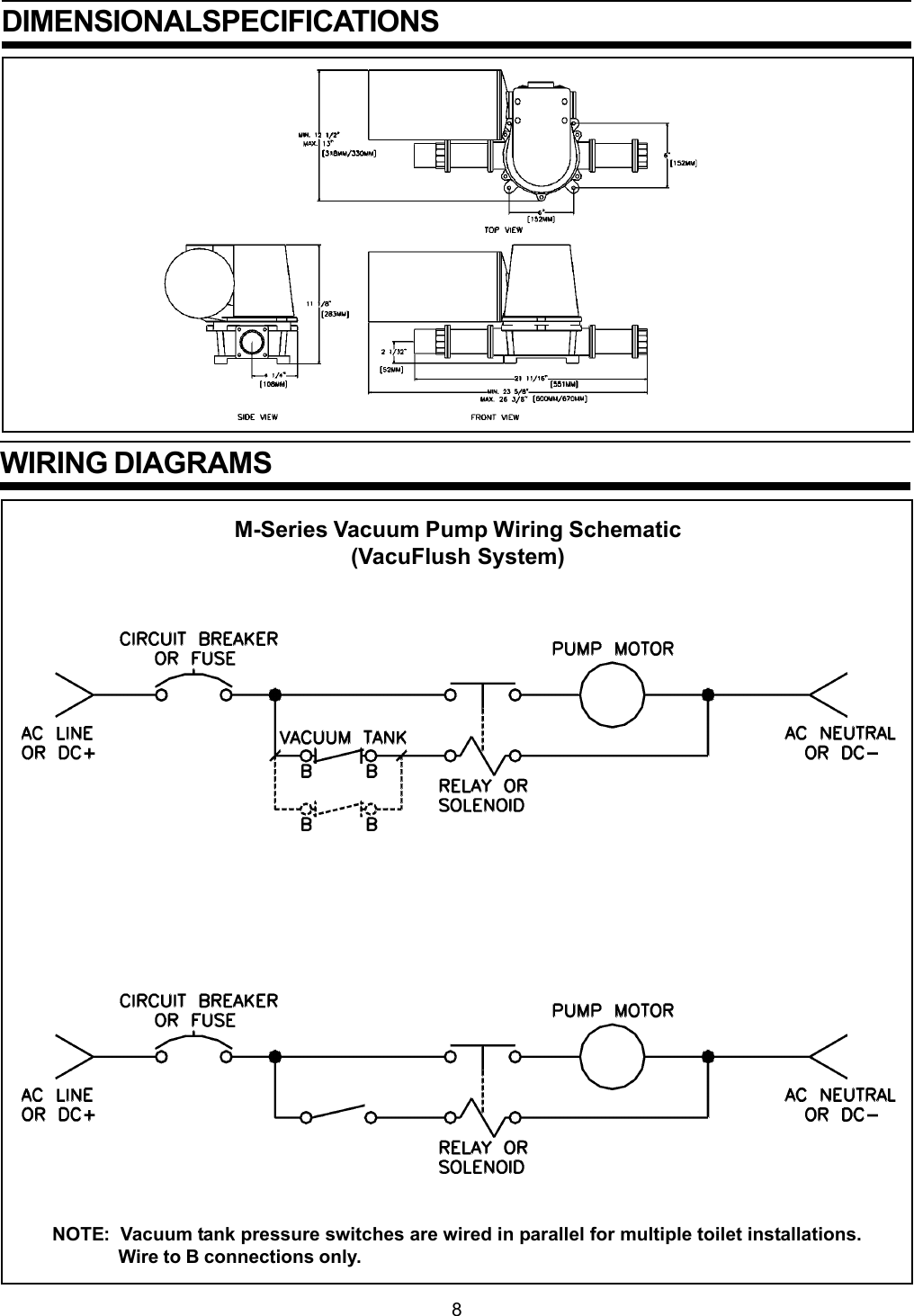 Page 8 of 12 - Sealand Sealand-Vacuum-Pump-Users-Manual- M-Pump.p65  Sealand-vacuum-pump-users-manual