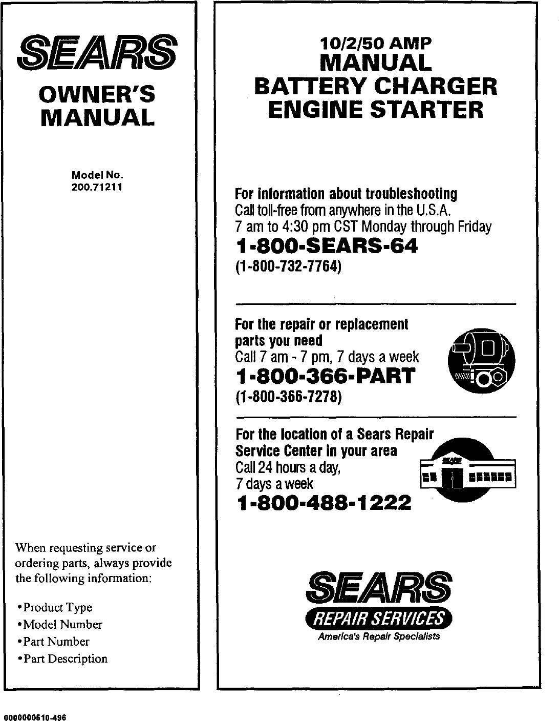 Page 12 of 12 - Sears 20071211 User Manual  BATTERY CHARGER - Manuals And Guides L0305335