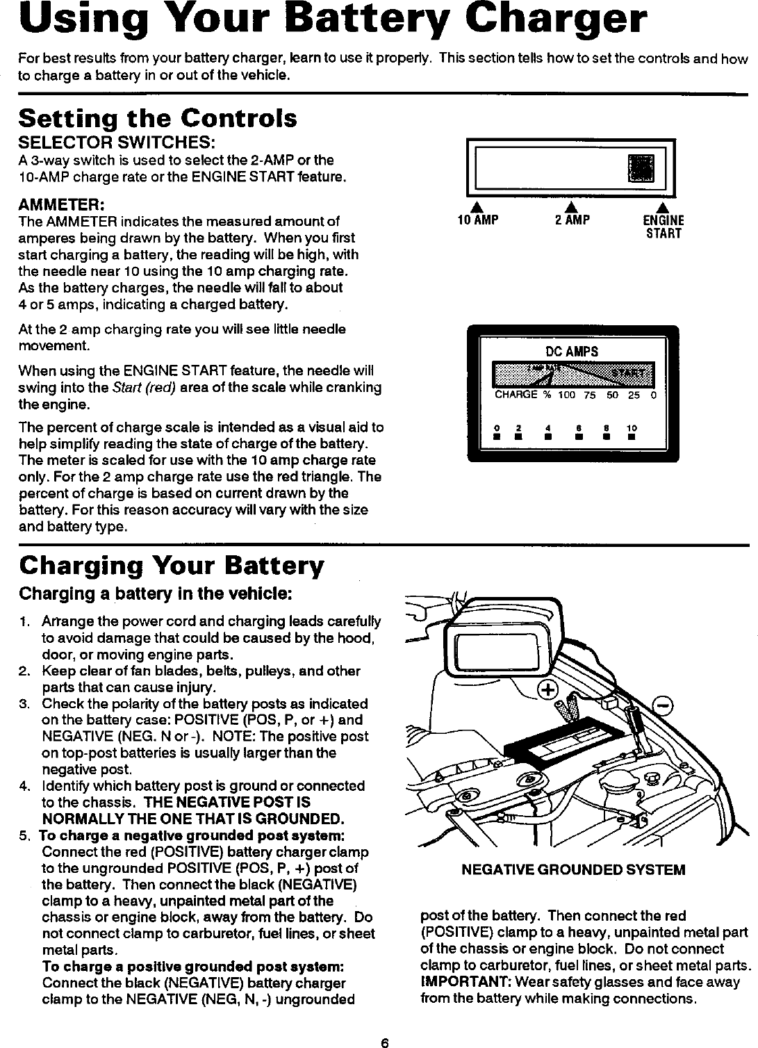 Page 7 of 12 - Sears 20071211 User Manual  BATTERY CHARGER - Manuals And Guides L0305335